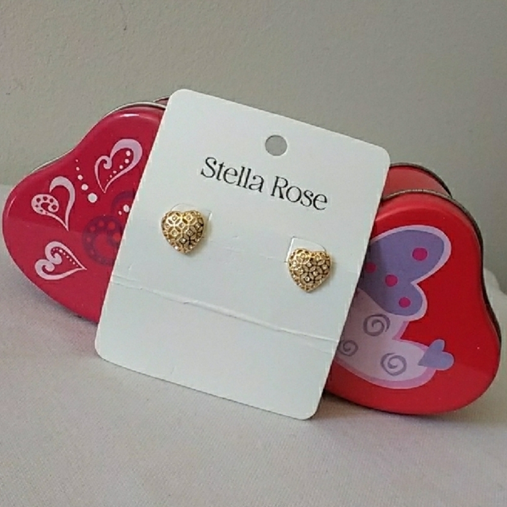 Stella Rose Gold Heart Earrings